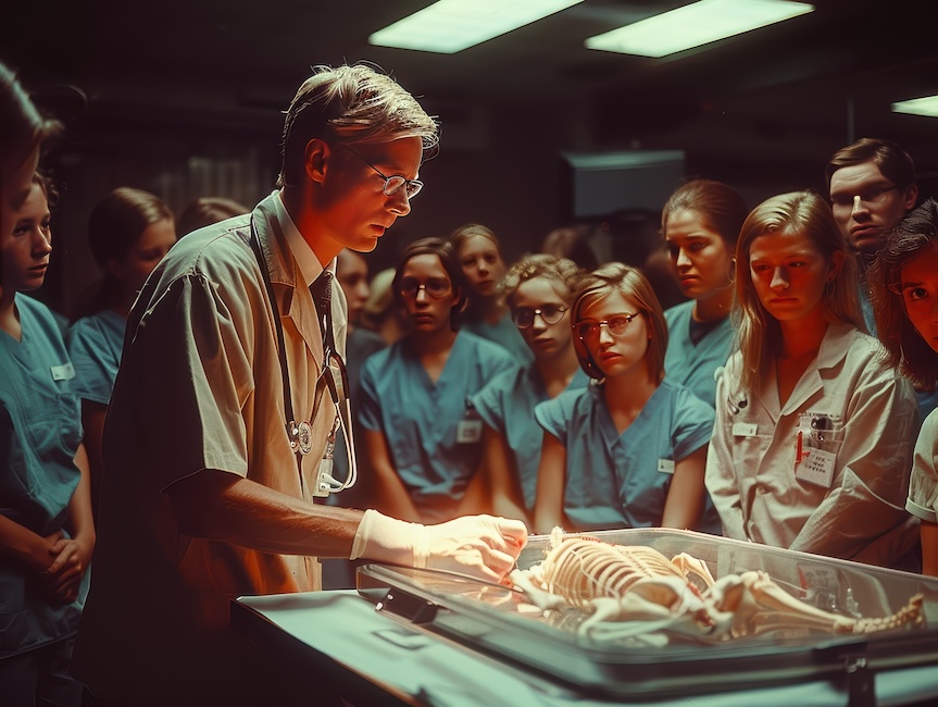 Doctor students skeleton Doctor students skeleton